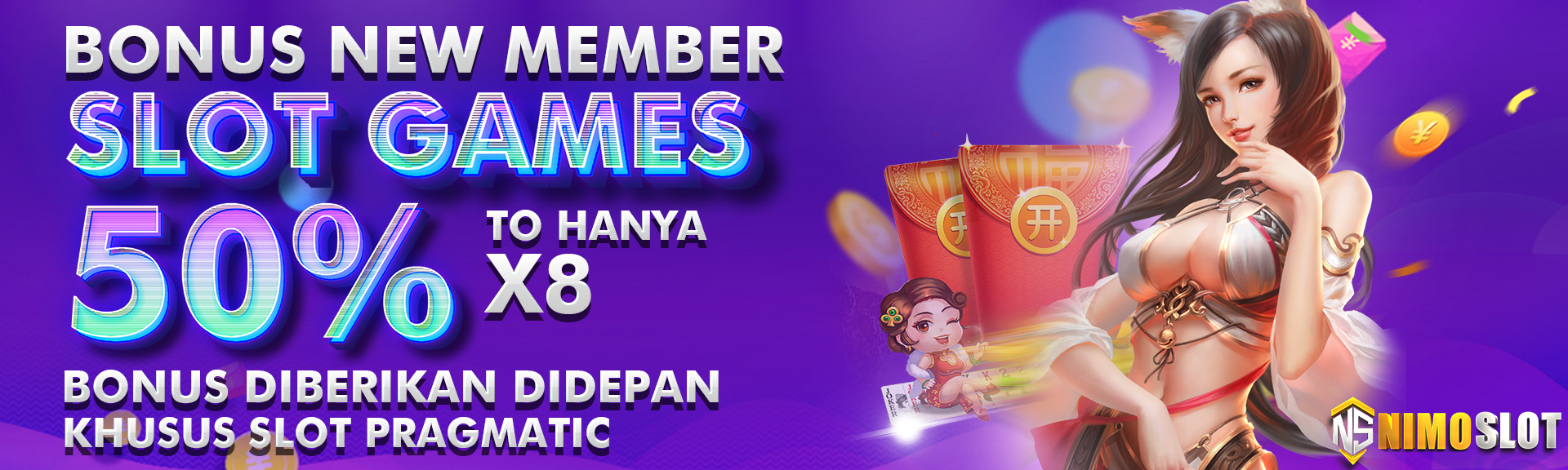 BONUS SLOT 50% KHUSUS PRAGMATIC